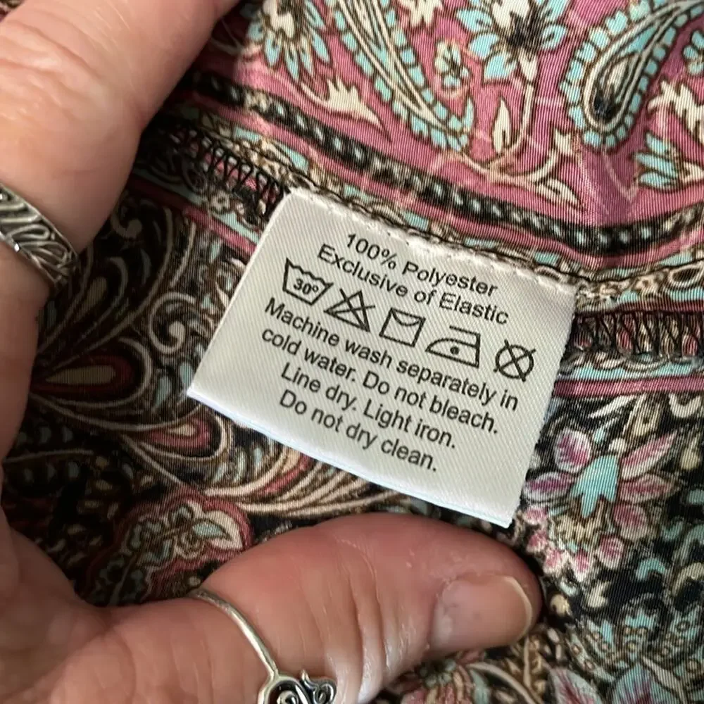 NWOT Earthbound Trading Floral and Paisley Print Tie-Front Dress